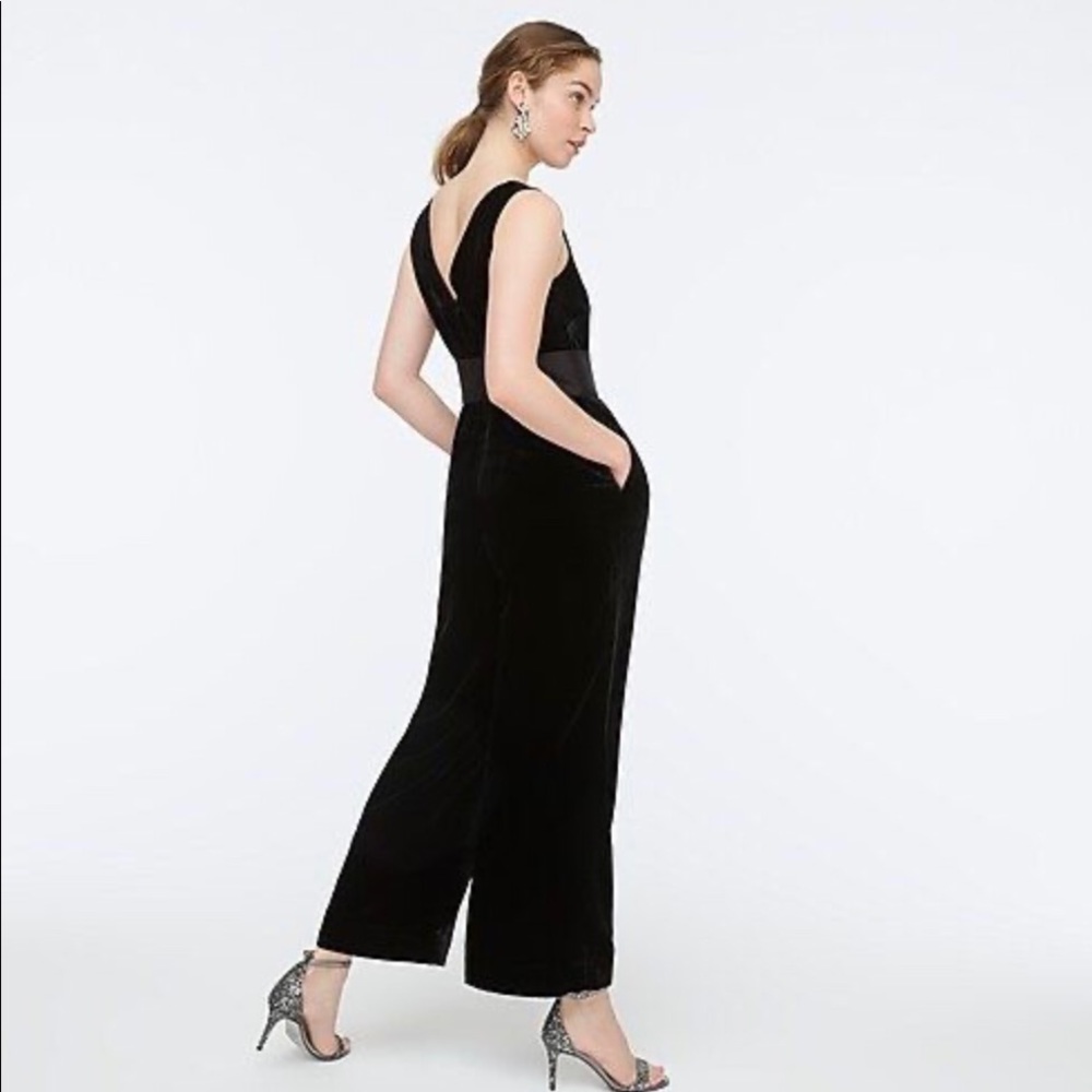 Wide Leg Velvet Jumpsuit